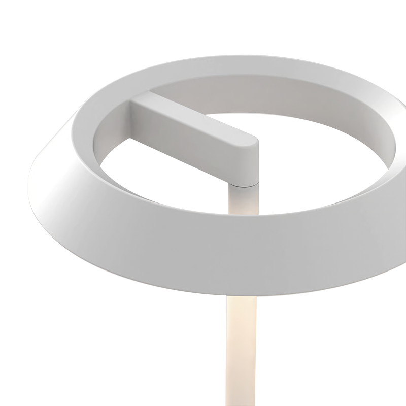 The Halo Portable Lamp from Astro Lighting in matt white close up.