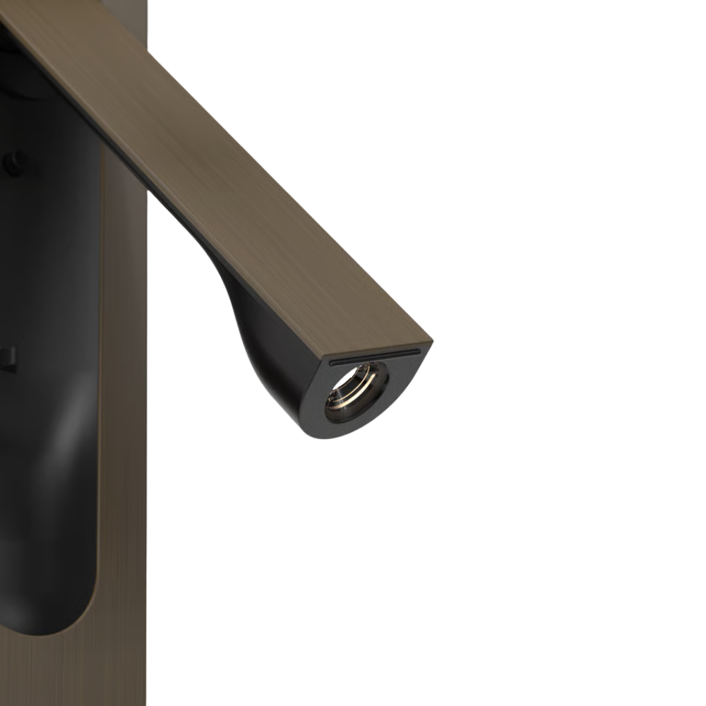 The bronze Keta Reading Light from Astro Lighting close up.