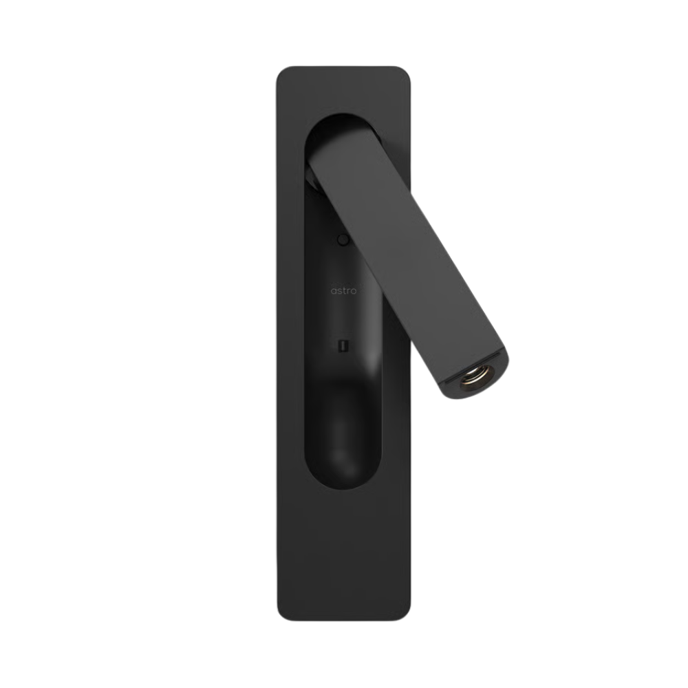 The matte black Keta Reading Light from Astro Lighting, a directional light.