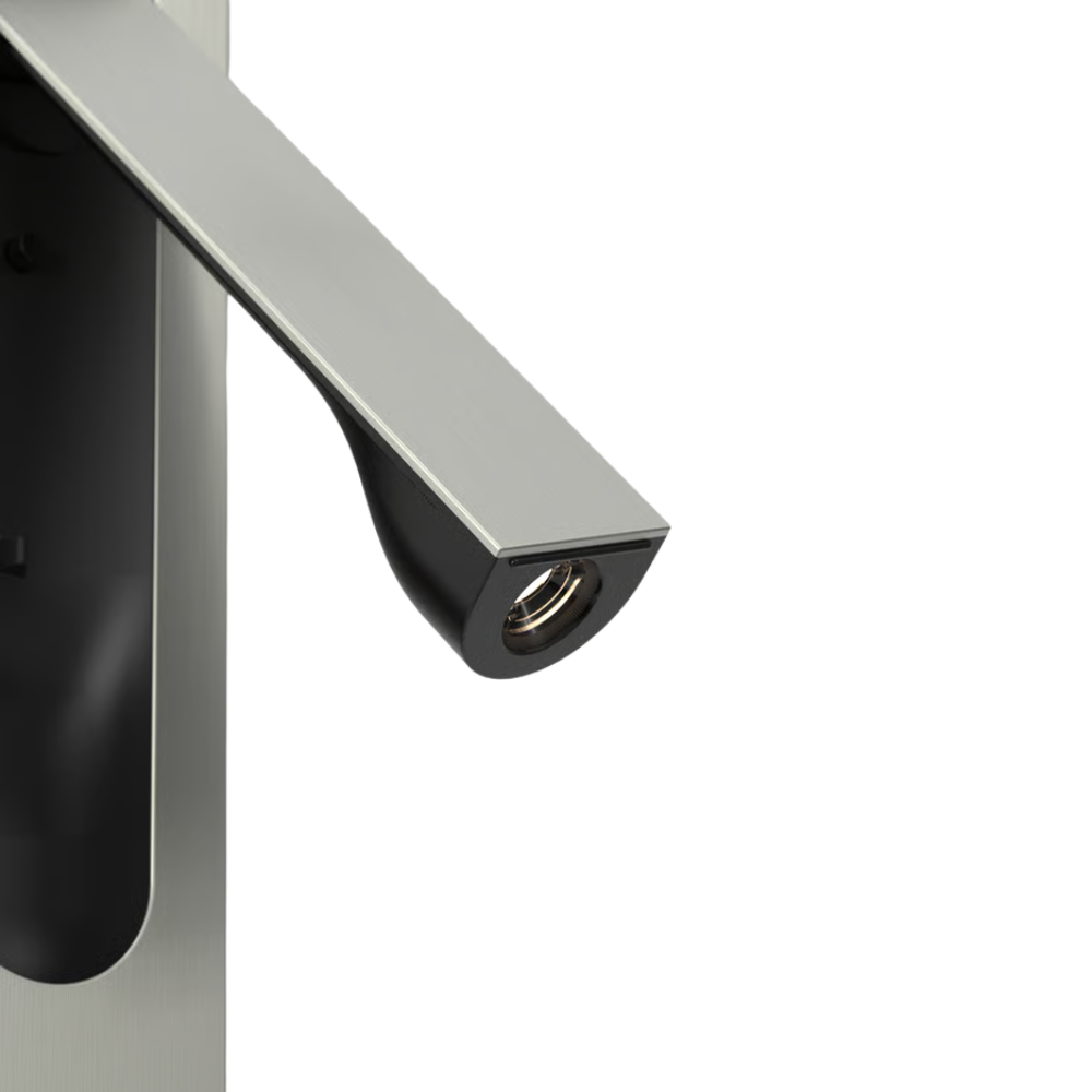 The matte nickel Keta Reading Light from Astro Lighting close up.