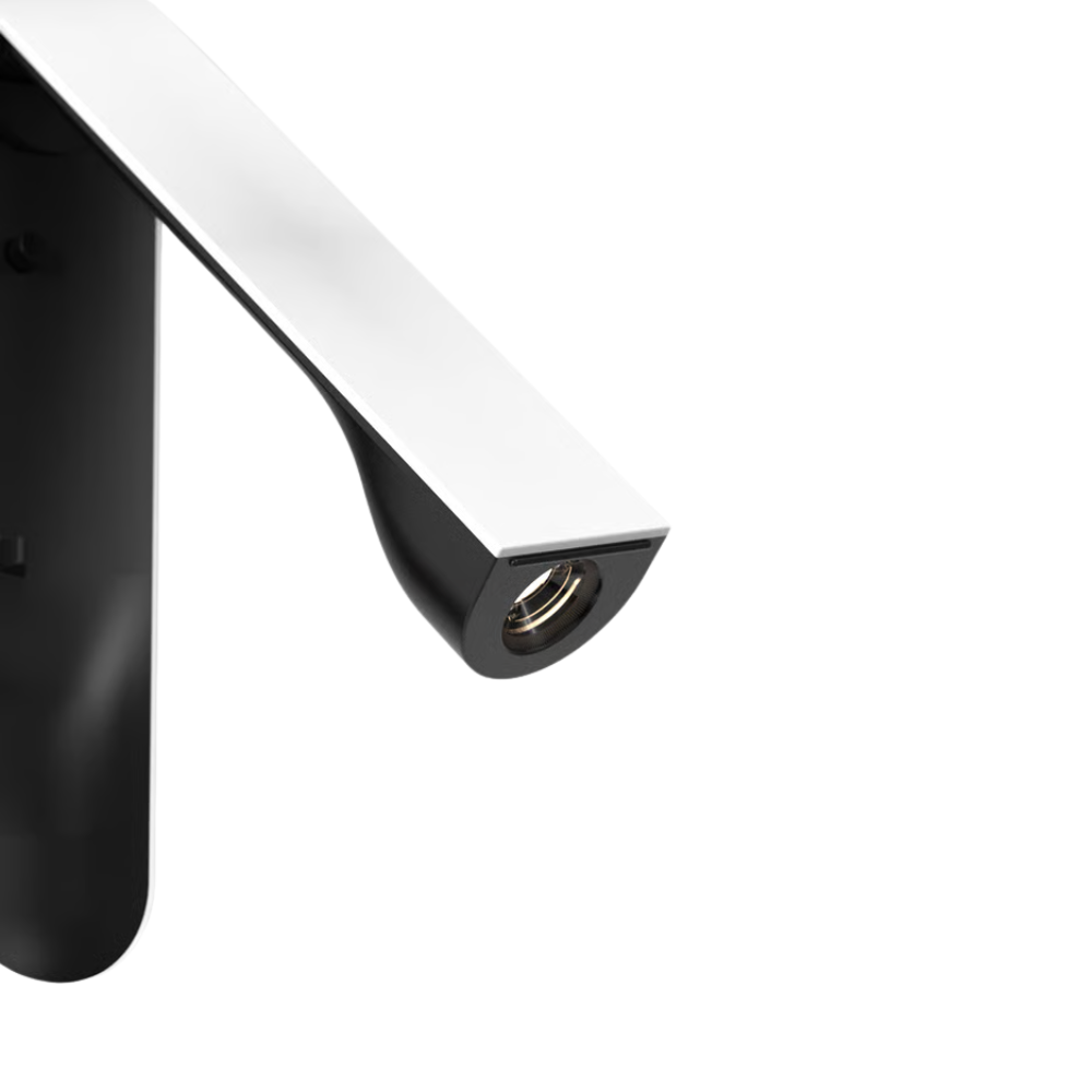 The matte white Keta Reading Light from Astro Lighting in a close up.