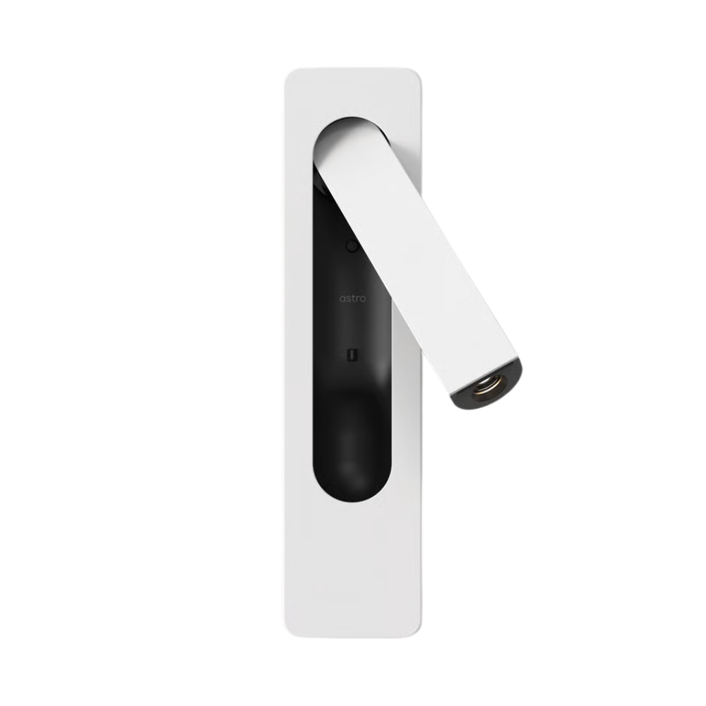 The matte white Keta Reading Light from Astro Lighting, a directional light.