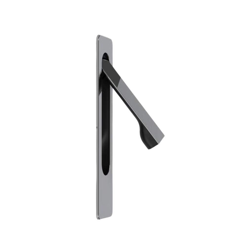 The polished chrome Keta Reading Light from Astro Lighting from the side.