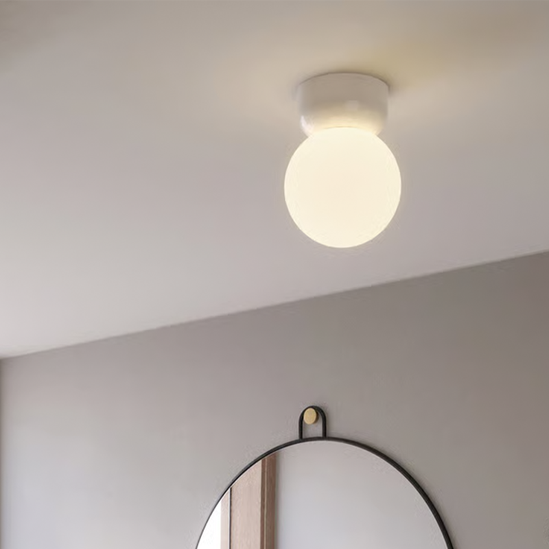 The Large Lyra Ceiling Flush Mount from Astro Lighting in an entryway.