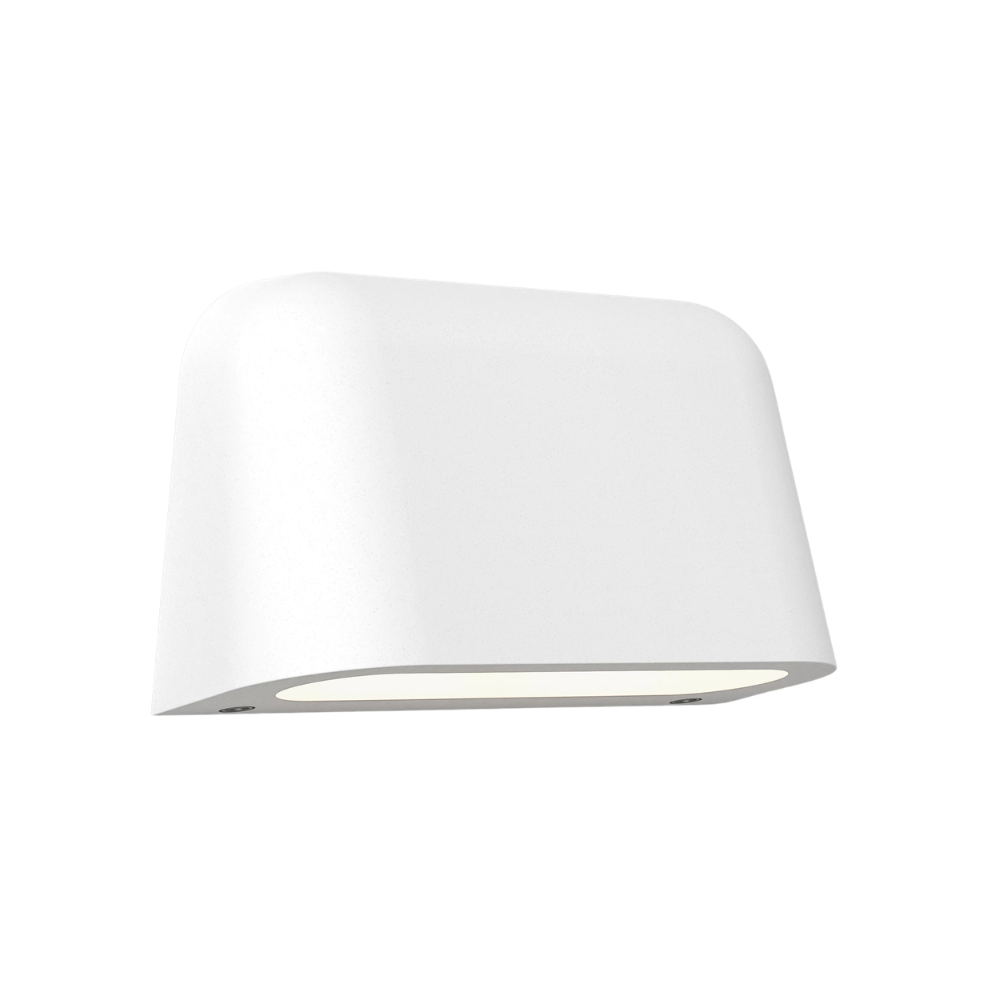 The Mast Twin Coastal Outdoor Wall Sconce by Astro Lighting in white concrete.