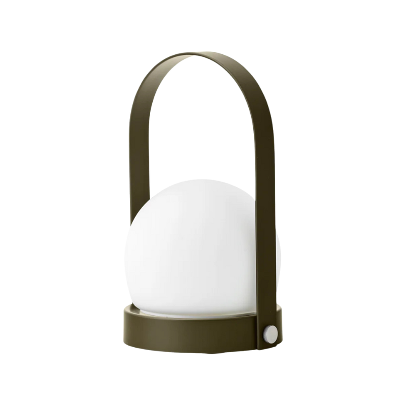 The Carrie Portable LED Lamp from Audo Copenhagen in olive.