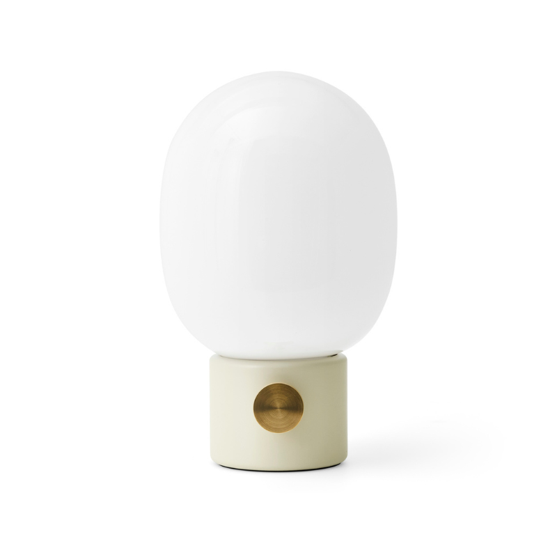 The JWDA Table Lamp from Audo Copenhagen in alabaster white.