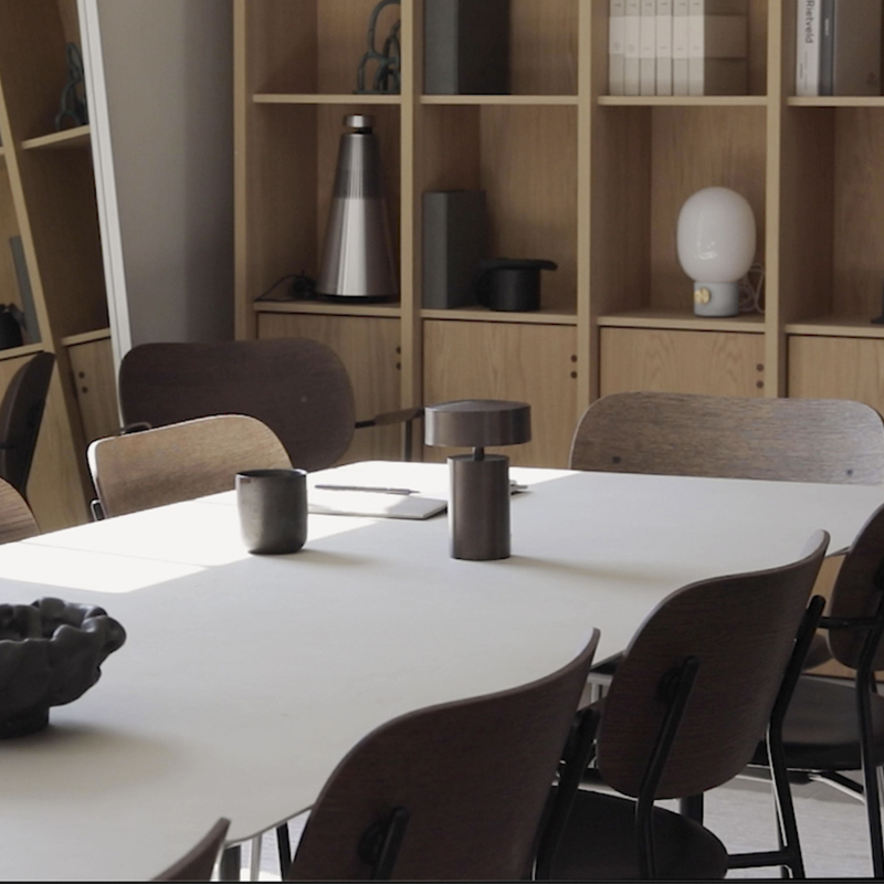 The JWDA Table Lamp from Audo Copenhagen in a business.