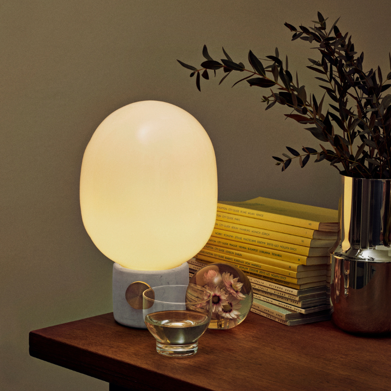 The JWDA Table Lamp from Audo Copenhagen in a lounge.