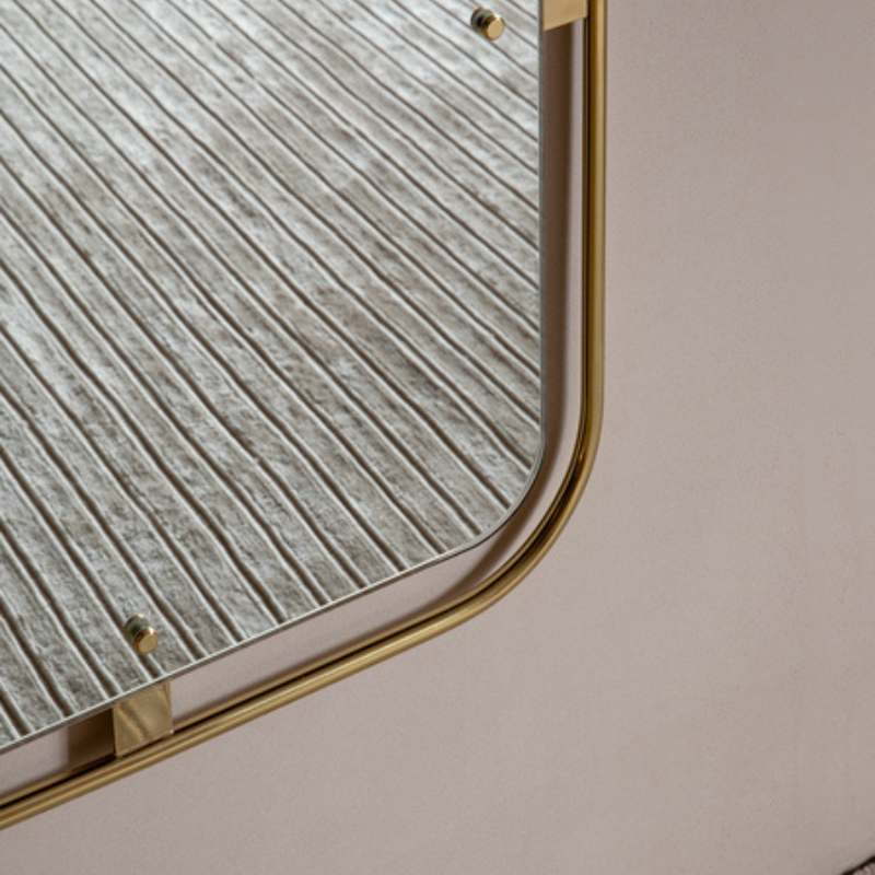 The Rectangular Nimbus Mirror from Audo Copenhagen in detail.