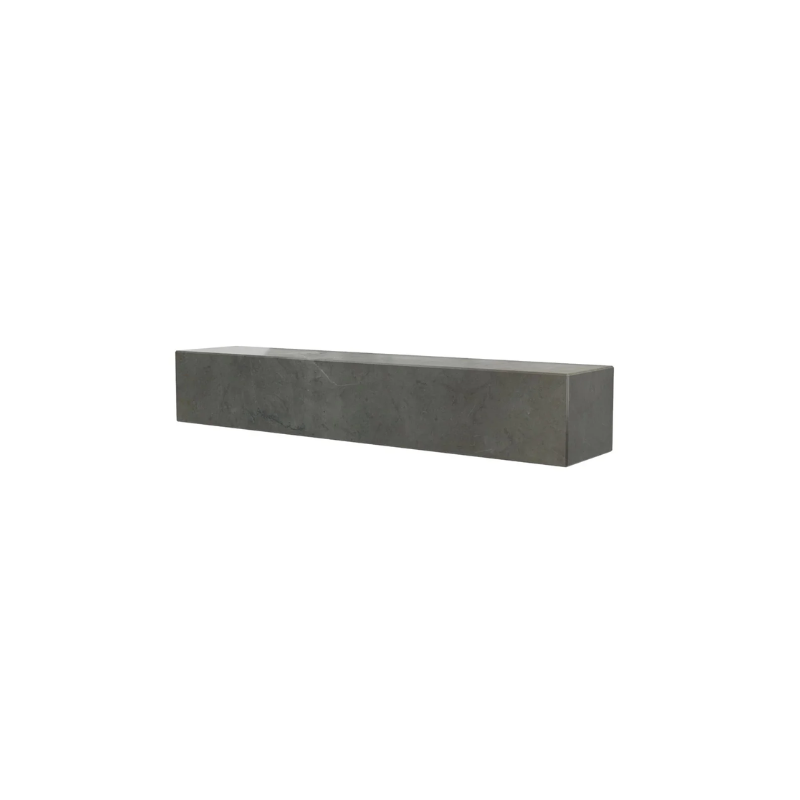 Marble floating shelf in grey by Audo Copenhagen angle.