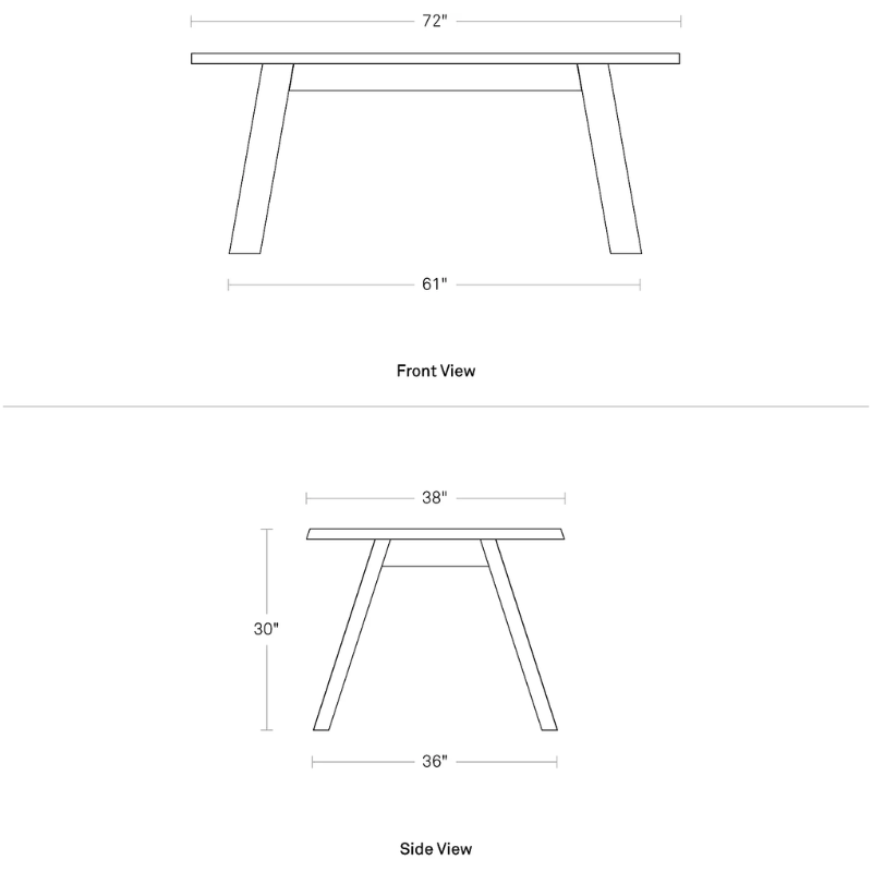 The 72 inch A Walk in the Park Dining Table from Blu Dot dimensions. all-groups