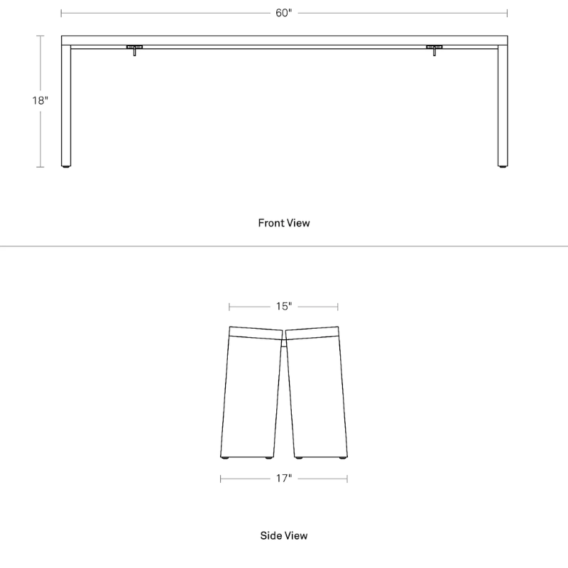 The Amicable Split 60" Bench from Blu Dot dimensions. all-groups