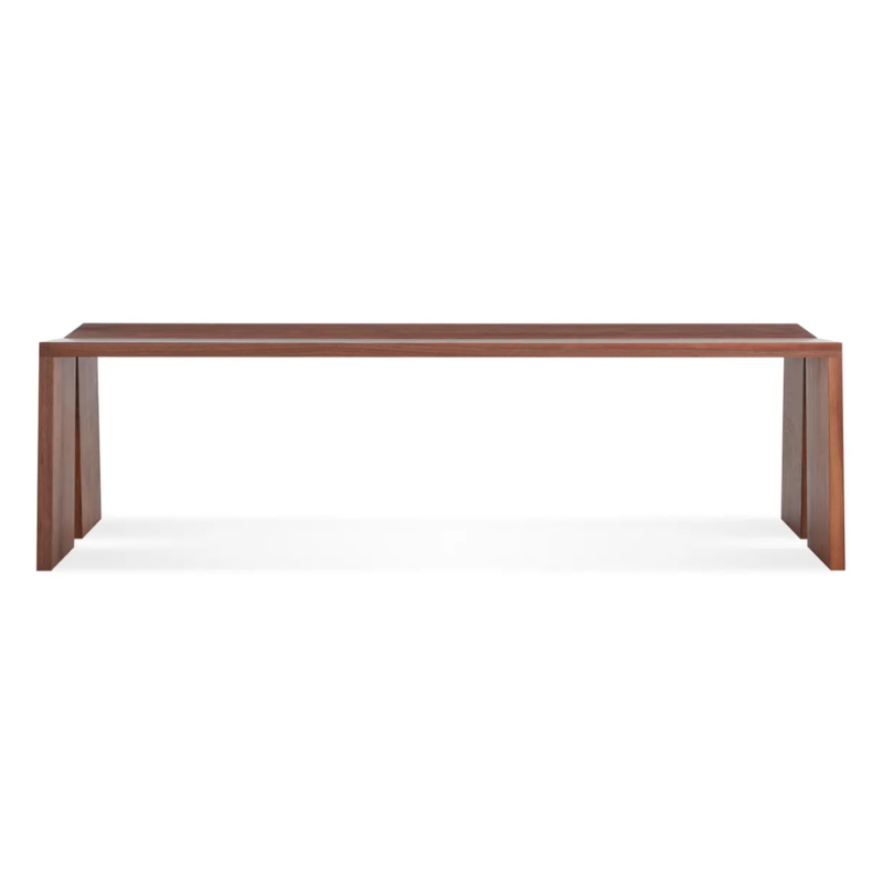 The Amicable Split 60" Bench from Blu Dot in walnut.