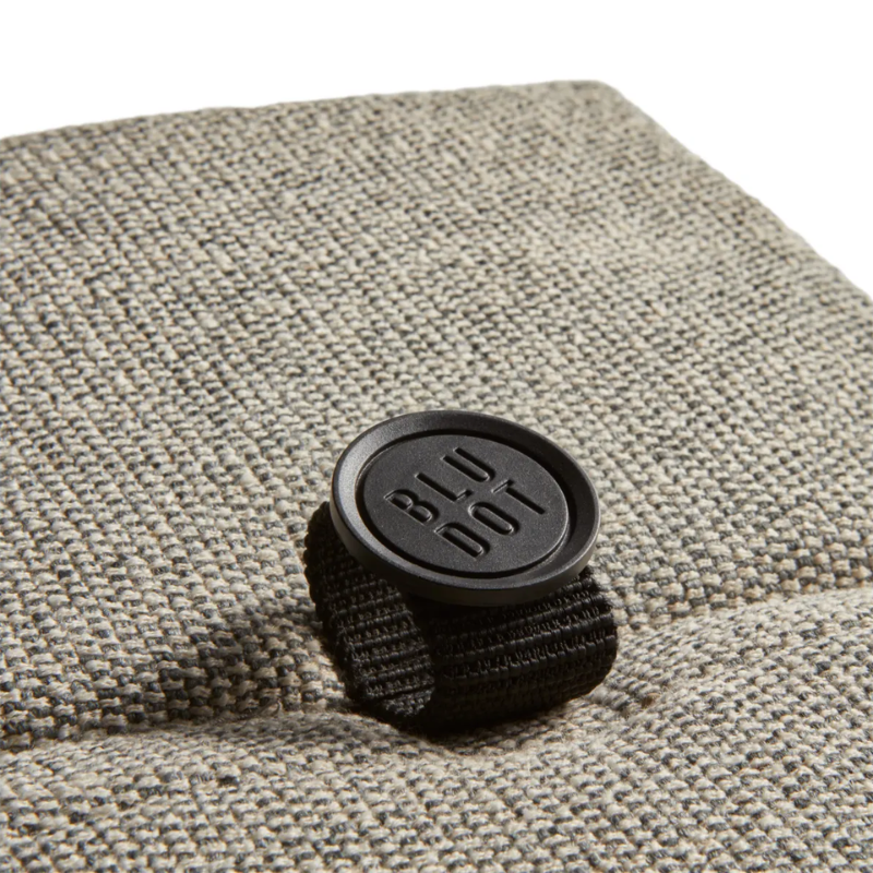 The Amicable Split Bench Pad from Blu Dot in a close up of the cushion.