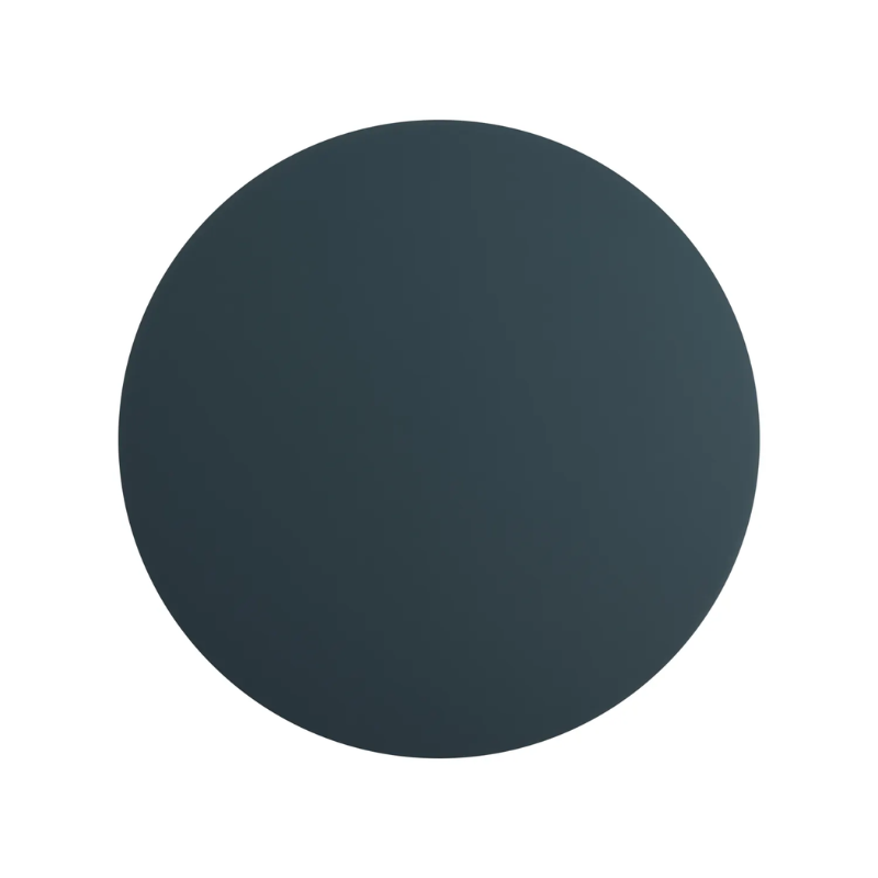 The Apt Café Table from Blu Dot navy green table top.