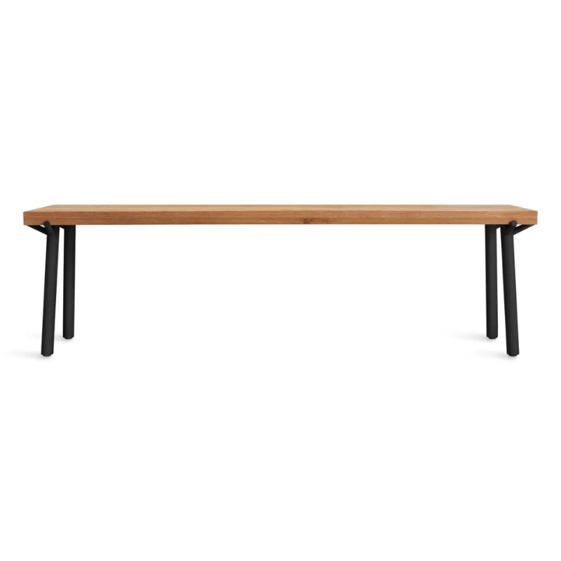 The Branch Bench from Blu Dot in oak and black.