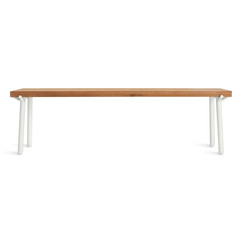 The Branch Bench from Blu Dot in oak and white.