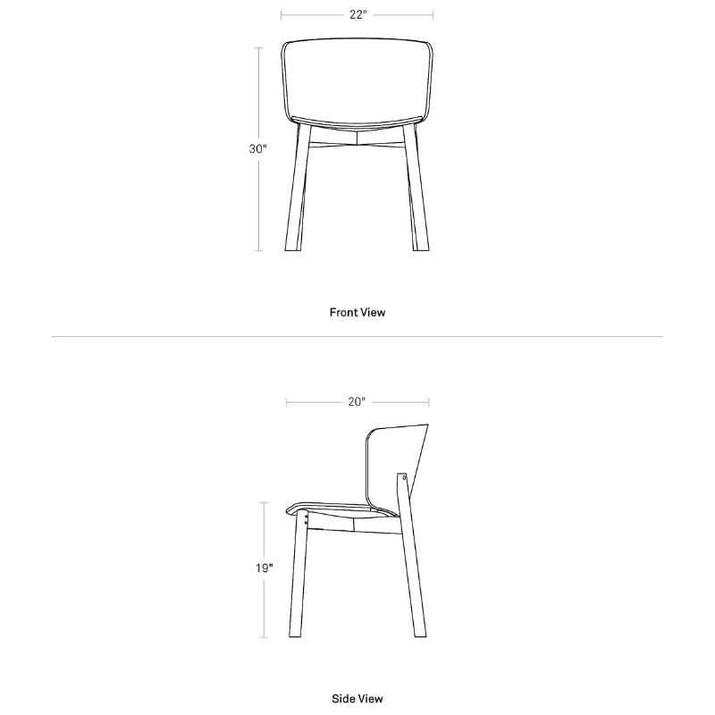 The Buddy Chair from Blu Dot dimensions. all-groups