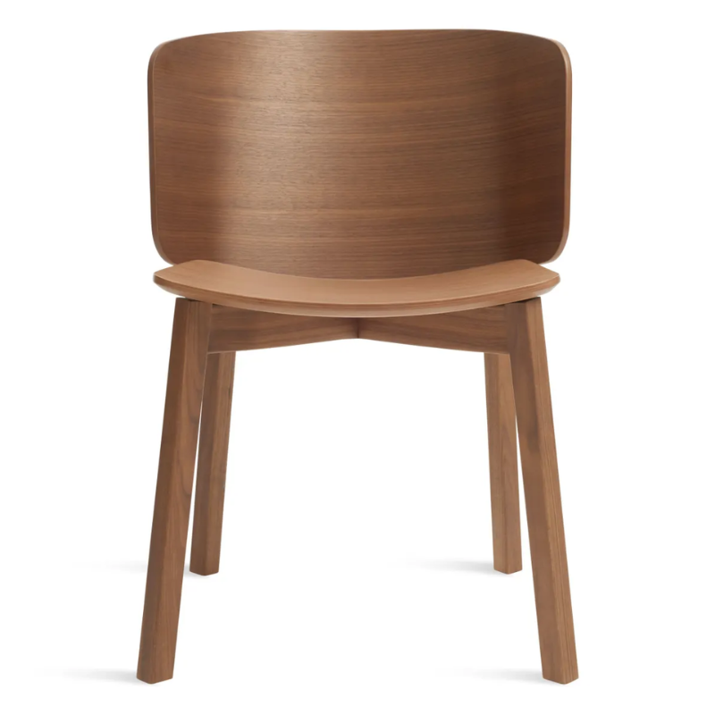The Buddy Chair from Blu Dot in walnut.