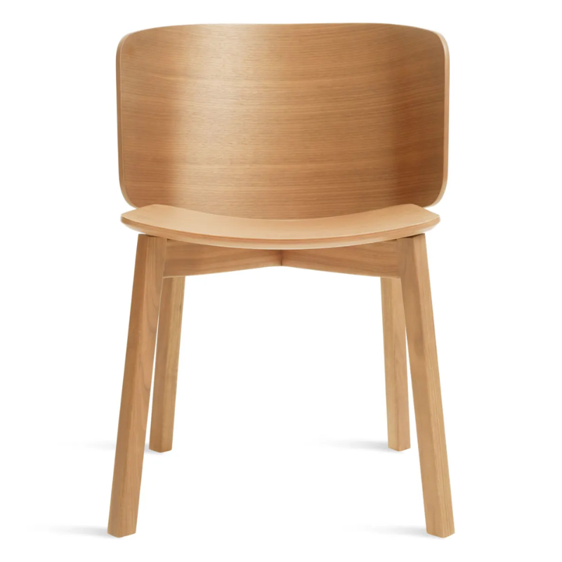 The Buddy Chair from Blu Dot in white oak.