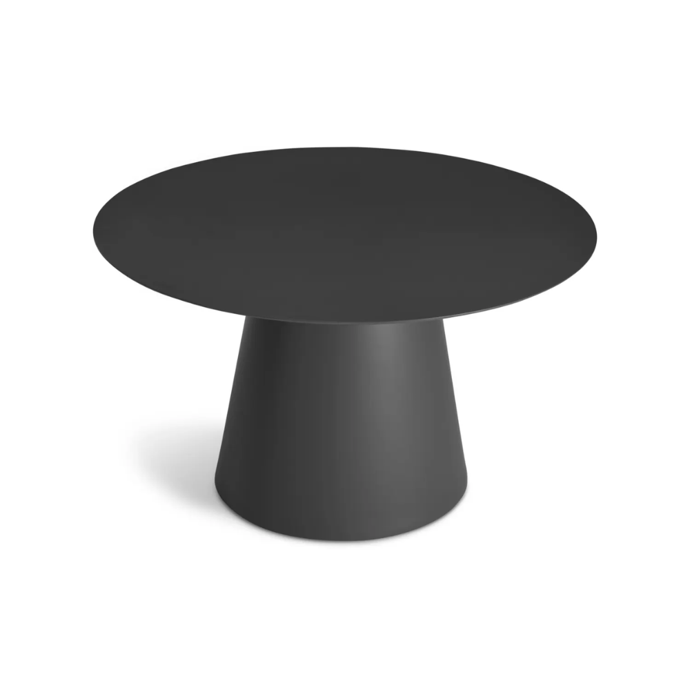 Circula Outdoor / Indoor Dining Table by Blu Dot 52-inch table in Oblivion.