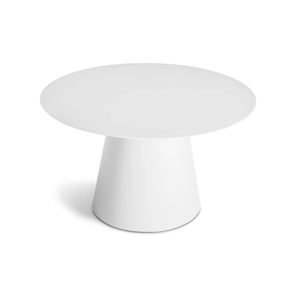 52-inch Circula Outdoor / Indoor Dining Table by Blu Dot in White.