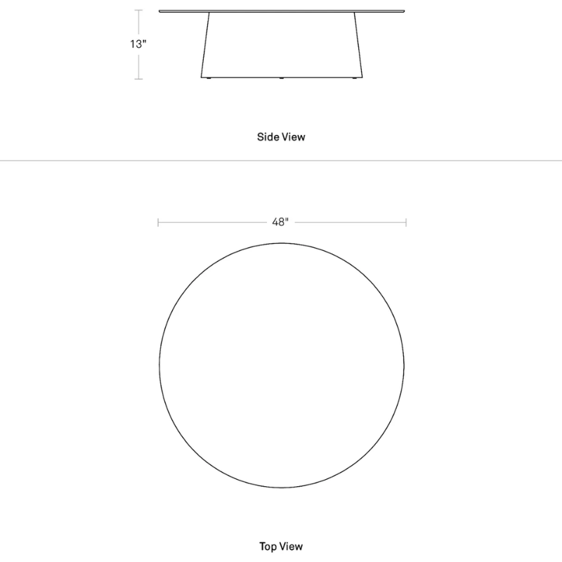 The Circula Large Coffee Table from Blu Dot dimensions. all-groups