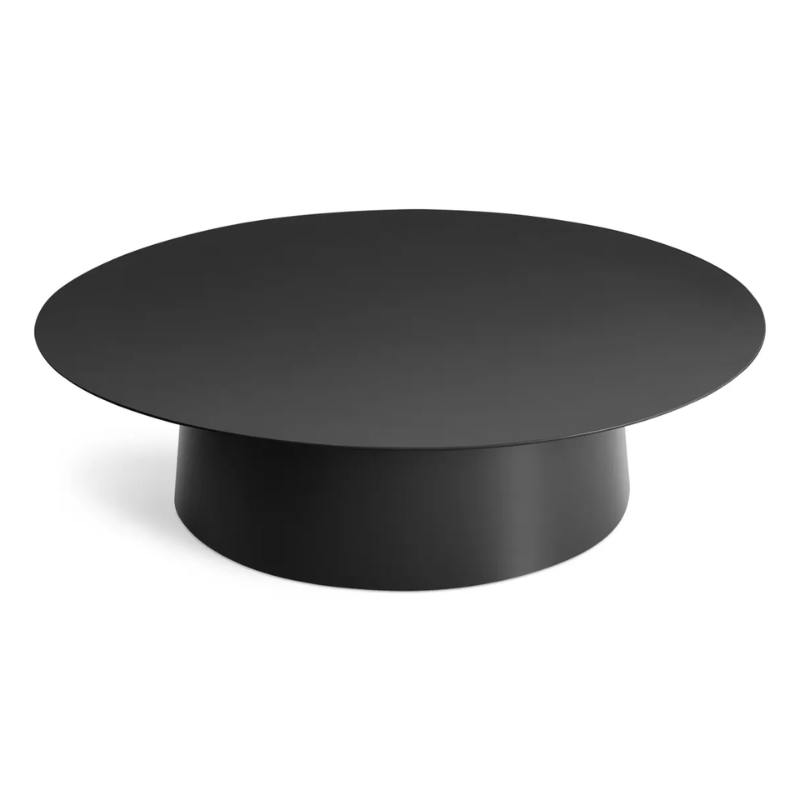 The Circula Large Coffee Table from Blu Dot in oblivion table top.