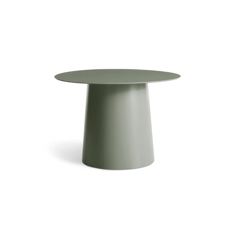 The Circula Low Side Table from Blu Dot in grey green.