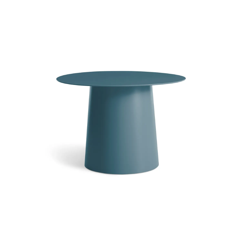 The Circula Low Side Table from Blu Dot in marine blue.