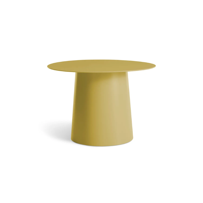 The Circula Low Side Table from Blu Dot in ochre.