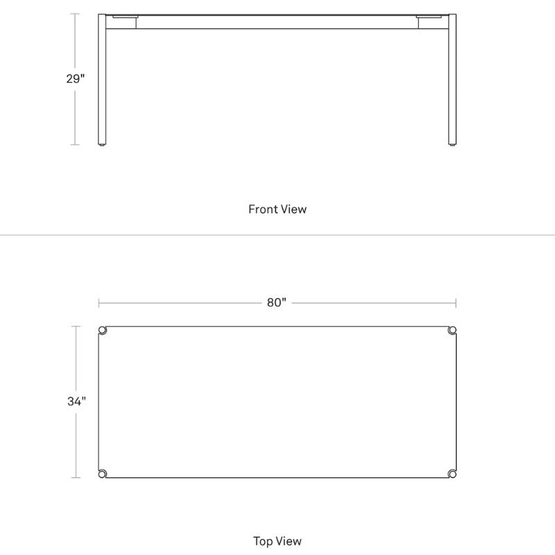 The Comeuppance Dining Table from Blu Dot dimensions. all-groups