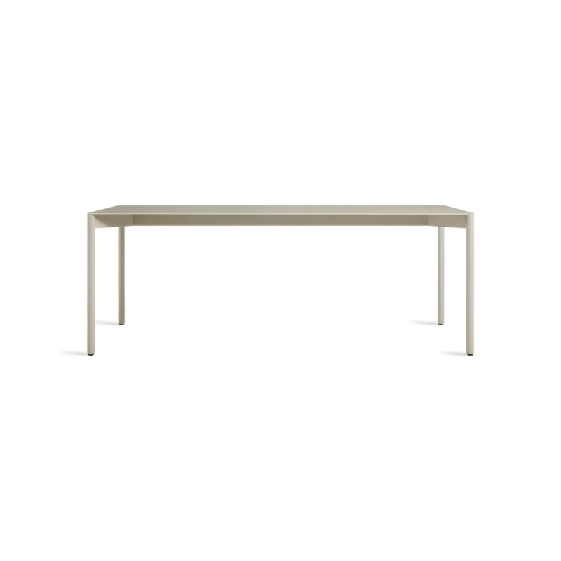 The Comeuppance Dining Table from Blu Dot in putty.