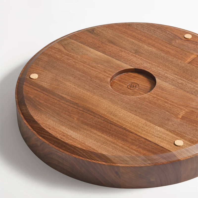 The Cusp Large Bowl from Blu Dot in walnut base.