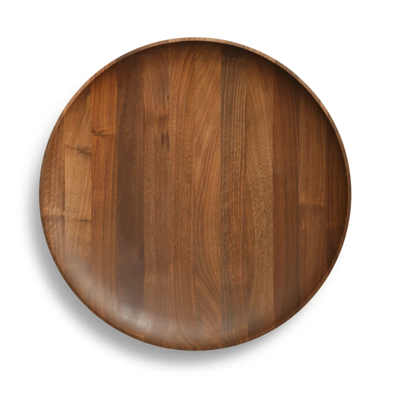 The Cusp Large Bowl from Blu Dot in walnut with a view from the top.