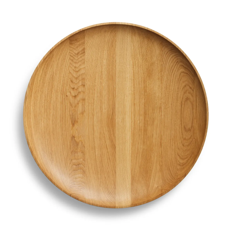 The Cusp Large Bowl from Blu Dot in white oak with a view from the top.