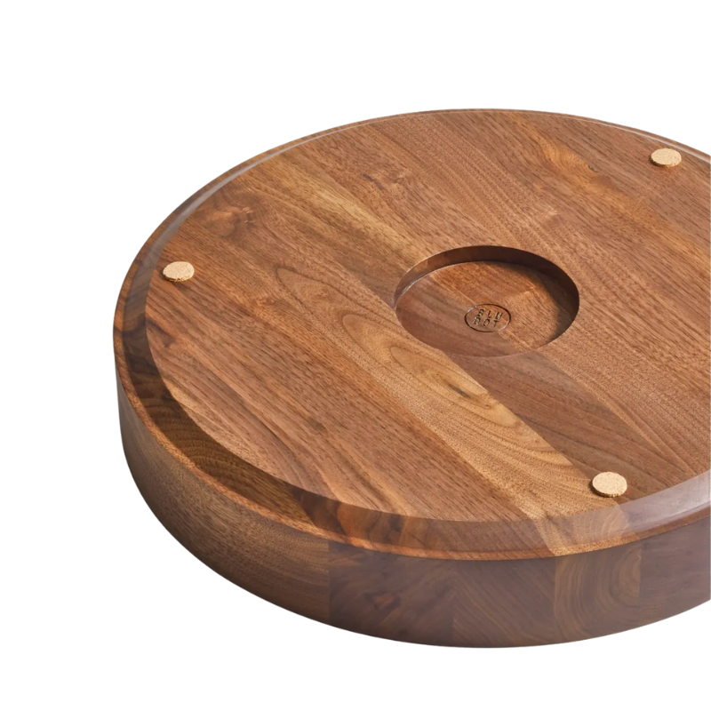 The Cusp Medium Bowl from Blu Dot in walnut base.