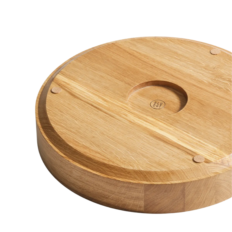 The Cusp Medium Bowl from Blu Dot in white oak base.