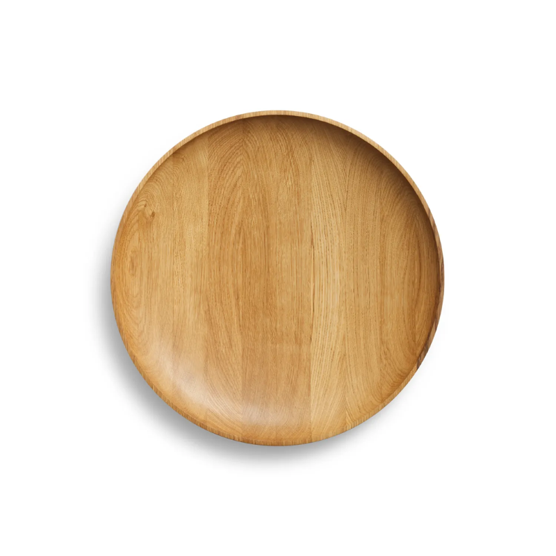 The Cusp Medium Bowl from Blu Dot in white oak in a view from the top.
