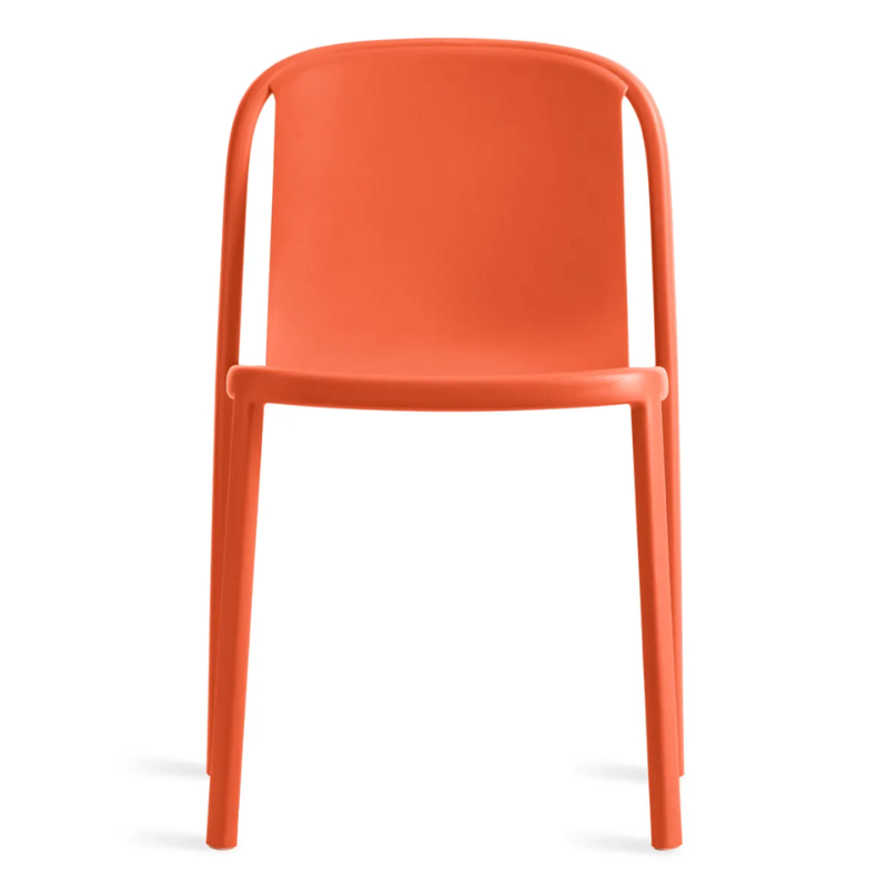 The Decade Chair from Blu Dot in orange.