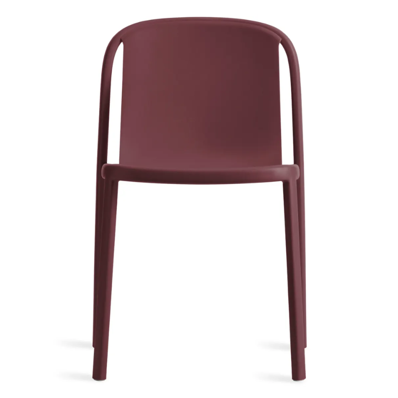 The Decade Chair from Blu Dot in oxblood.