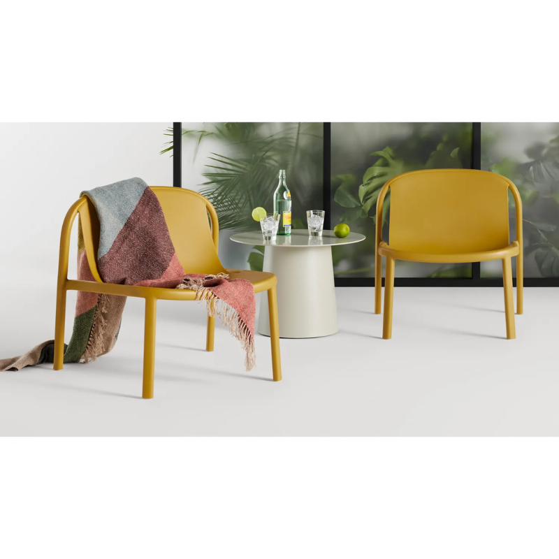 The Decade Lounge Chair from Blu Dot in a living room.