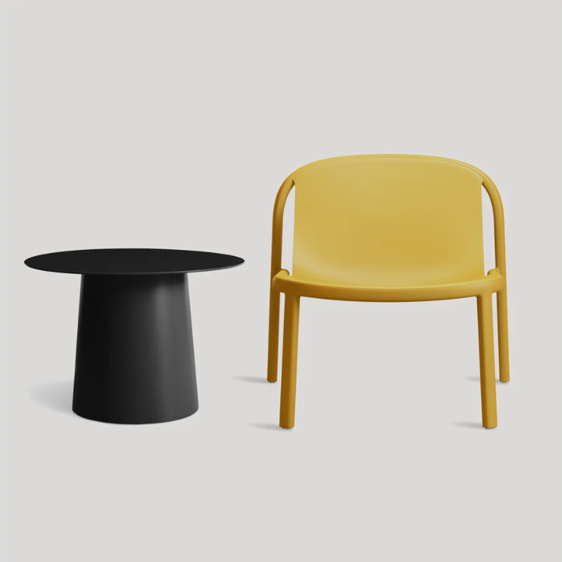 The Decade Lounge Chair from Blu Dot in a studio.