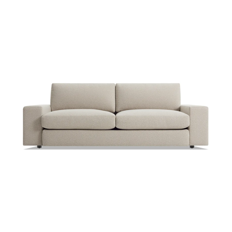 The 82 inch Esker Sofa from Blu Dot in Kelso sand.