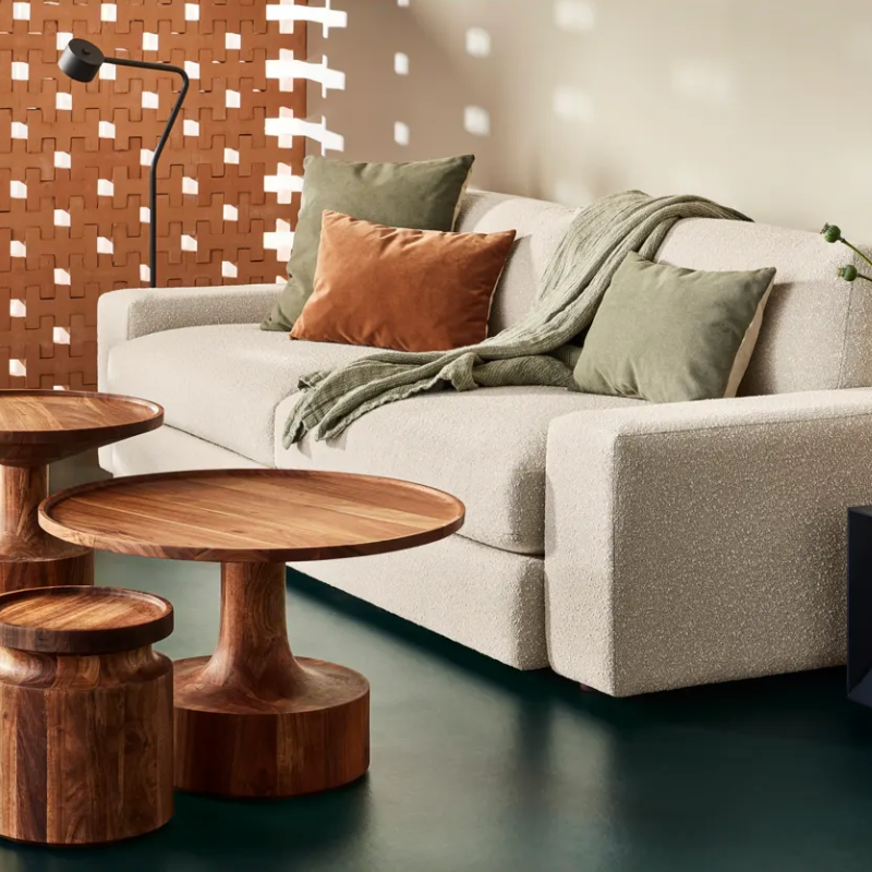 The Esker Sofa from Blu Dot in a living room.