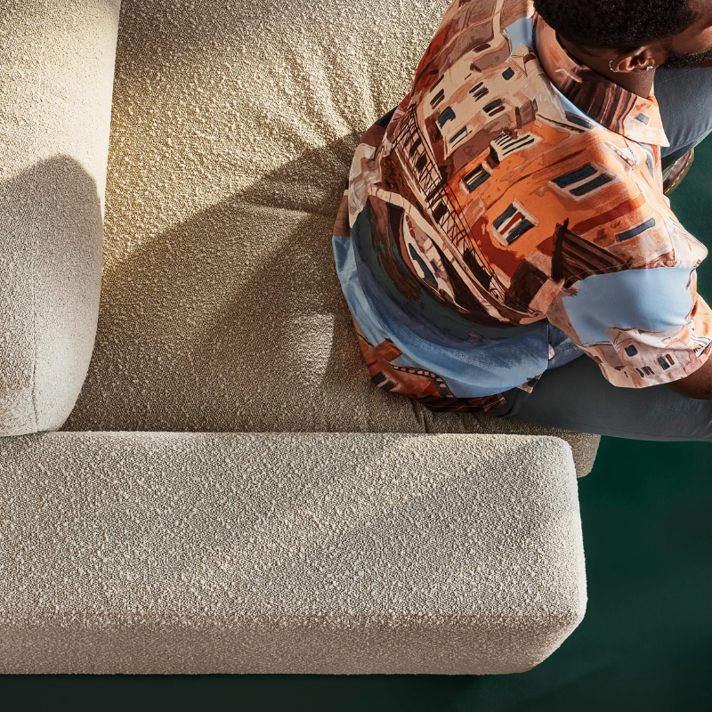 The Esker Sofa from Blu Dot in a living space.