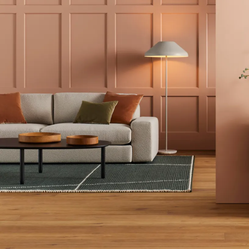 The Esker Sofa from Blu Dot in a lounge.