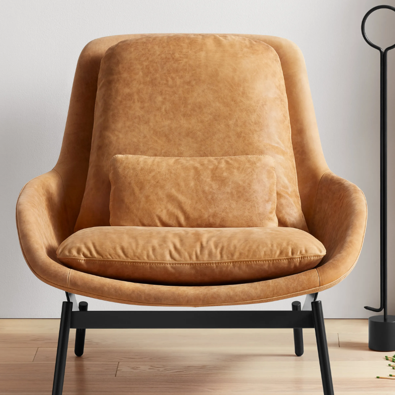 The Field Lounge Chair from Blu Dot in close up.