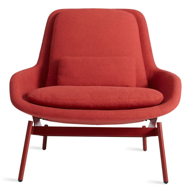 The Field Lounge Chair from Blu Dot in craig red.